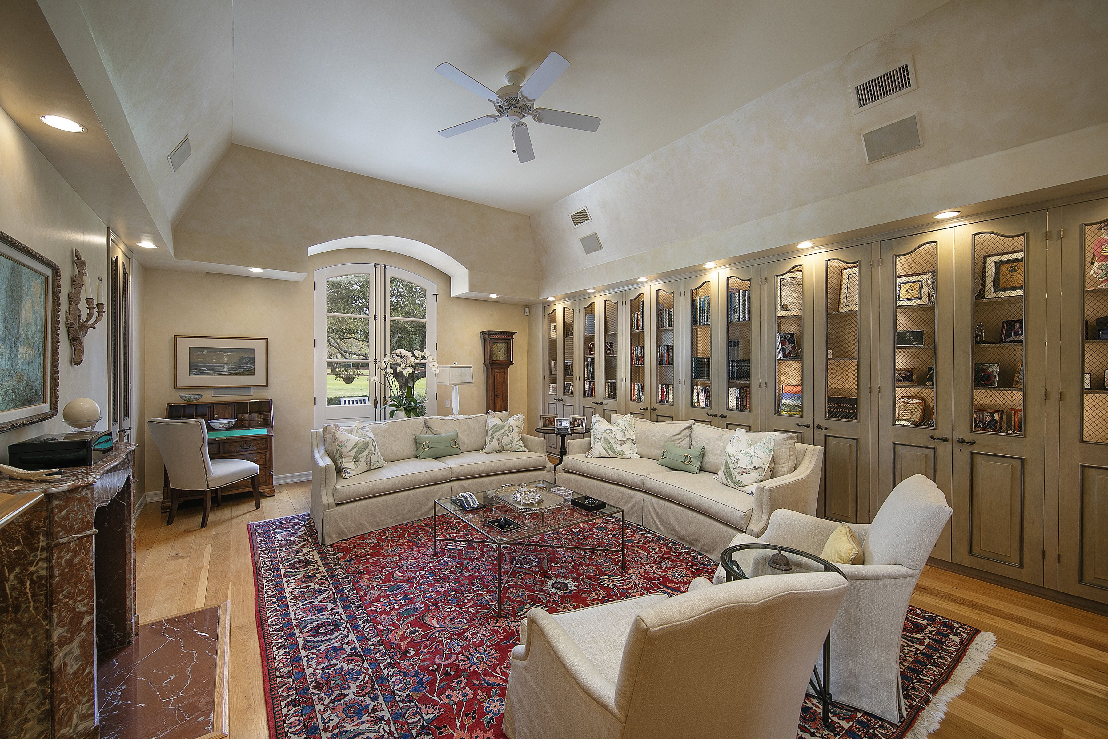 living room area with couch and chairs